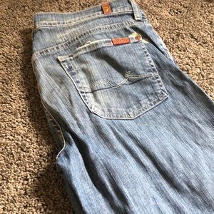 7 for all Mankind cropped distressed jeans